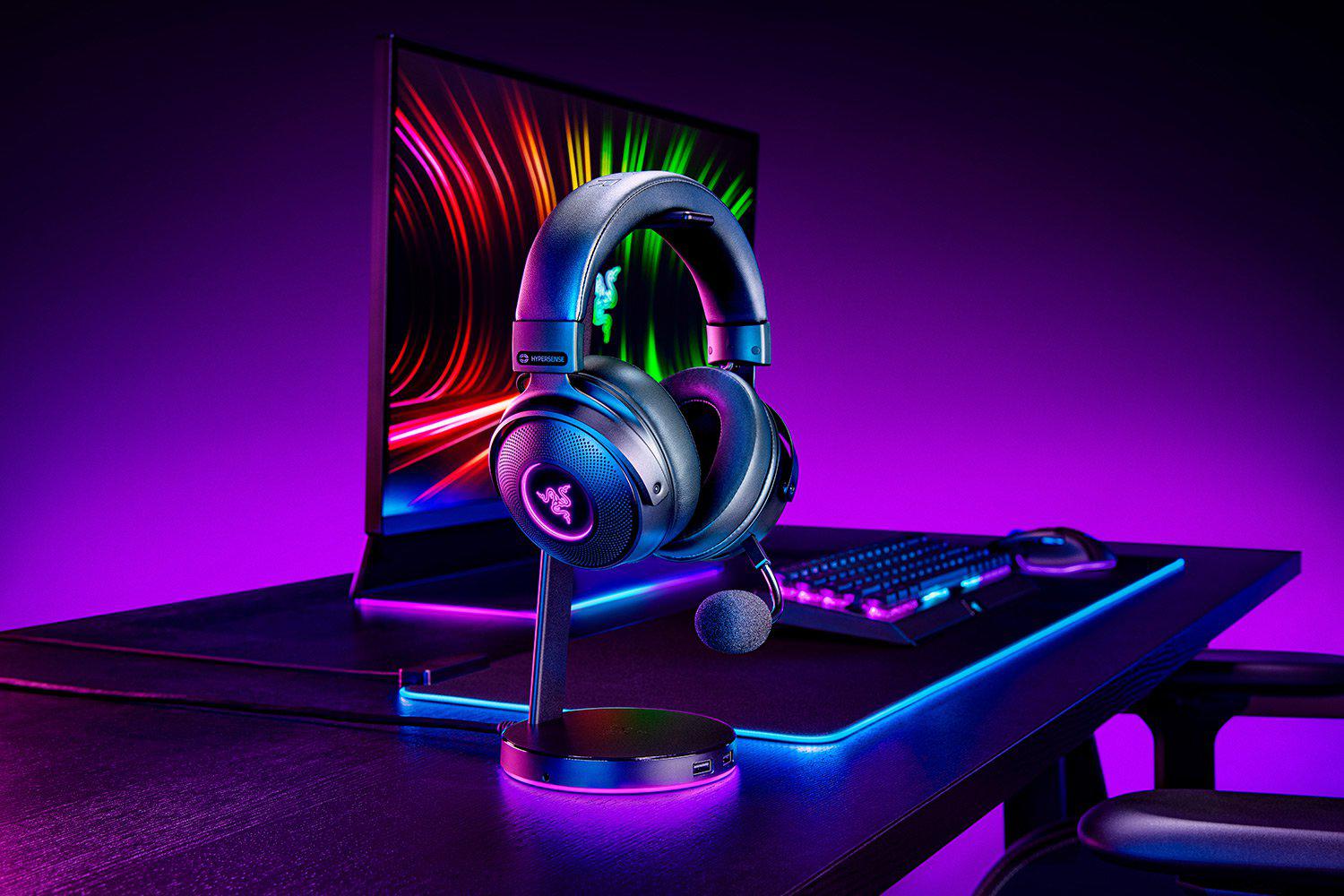 Casti cu micofon Razer Kraken V3 Pro wireless with Haptic - imagine 3