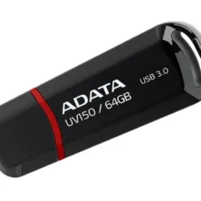 Memorie USB Flash Drive Adata UV150, 64Gb, USB 3.2, Negru