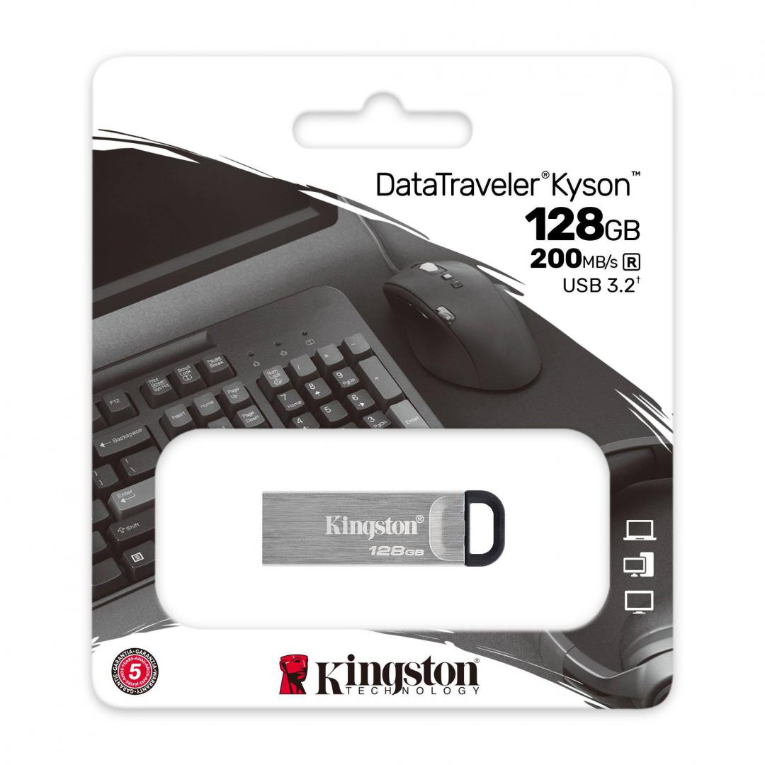 Memorie USB Flash Drive Kingston, DataTraveler Kyson, 128GB, USB 3.2 - imagine 4