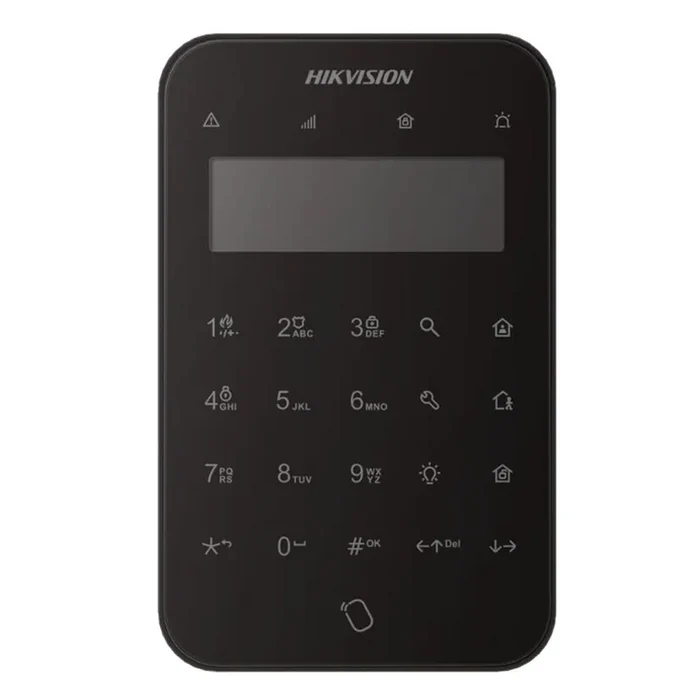 Tastatura wireless LCD AX PRO Hikvision DS-PK1-LT-WE/BK, 868MHz two-way Tri-X