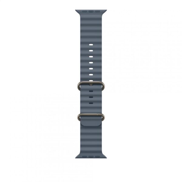 Apple Watch 49mm Anchor Blue Ocean Band Extension – Natural Titanium Finish