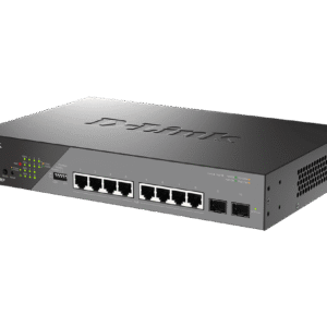D-Link Switch DSS-200G-10MP, 8 porturi Gigabit POE, 2X SFP 1000Mbps,