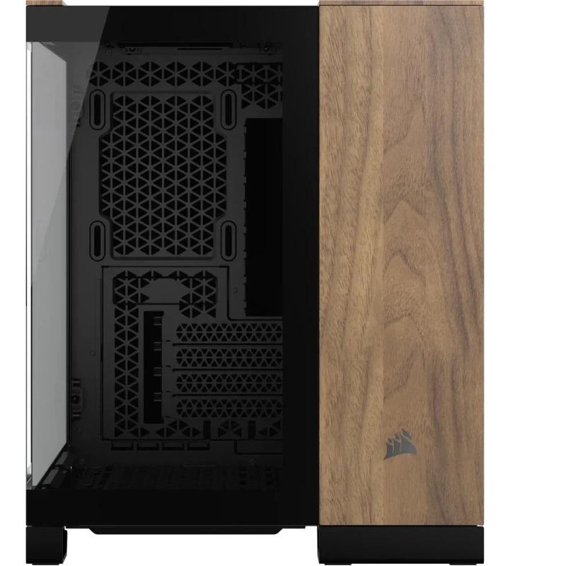 Carcasa CORSAIR 2500X Micro ATX Dual Chamber Black/Walnut Wood - imagine 4