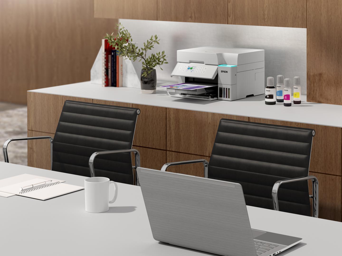 Multifunctional inkjet color Epson EcoTank CISS L6376, culoare alb, dimensiune - imagine 3