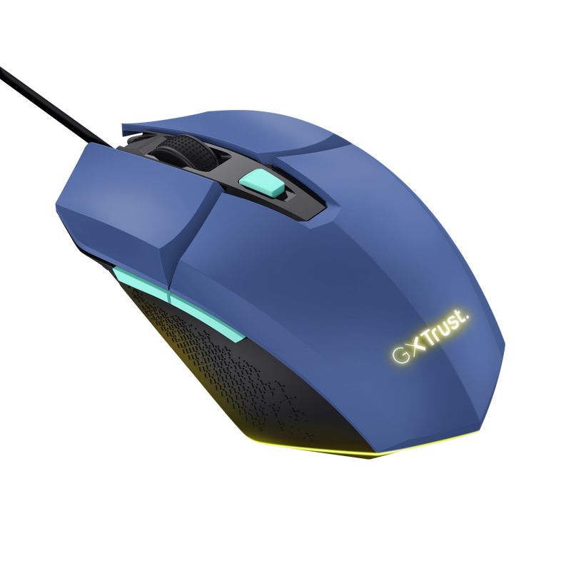 Mouse Trust GXT110W Felox cu fir 400 DPI, albastru - imagine 5
