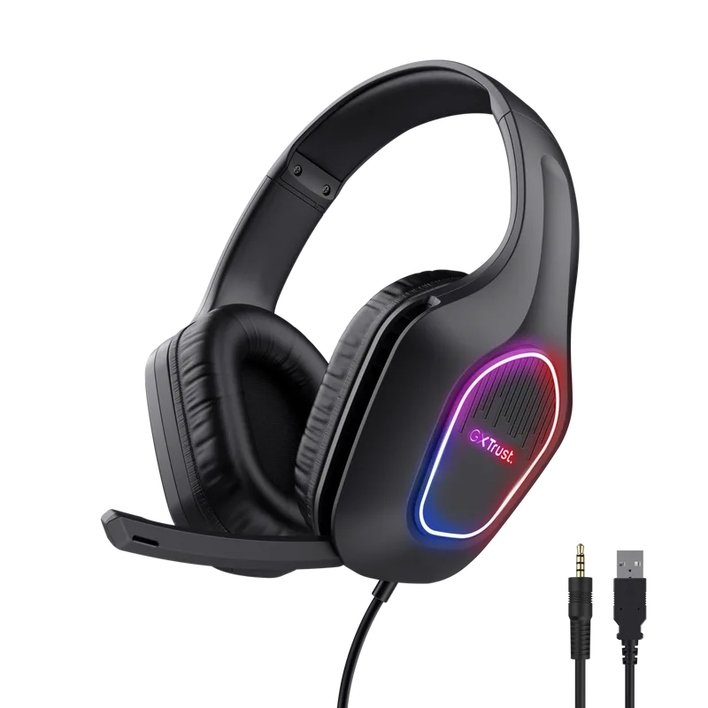 Casti cu Fir Trust LED Gxt 416 Zirox, cu Microfon