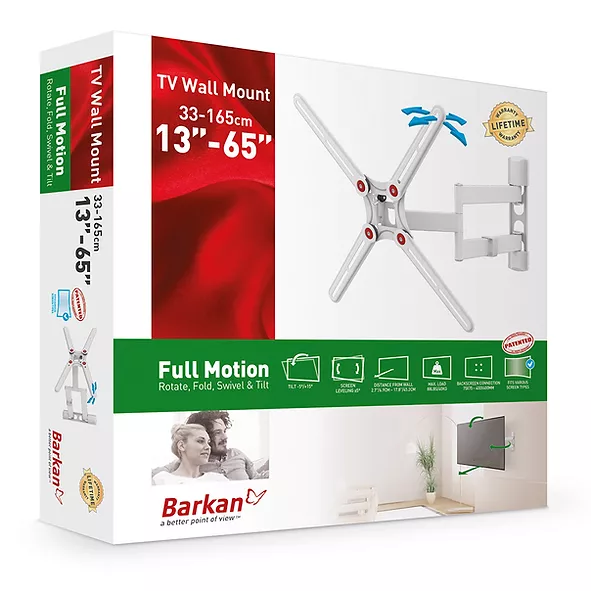 suport Tv de Perete, Barkan 3400W.W, Fix, 29″- 65″, Vesa - imagine 3