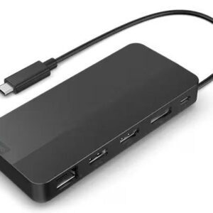 Lenovo USB-C Dual Display Travel Dock; Color: Eclipse Black; Weight:
