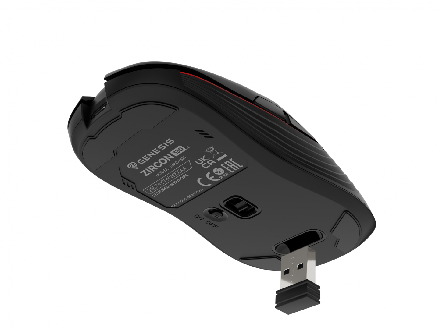 Mouse gaming wireless Gensesis Zircon 330, interfata USB, 3600 DPI, - imagine 6