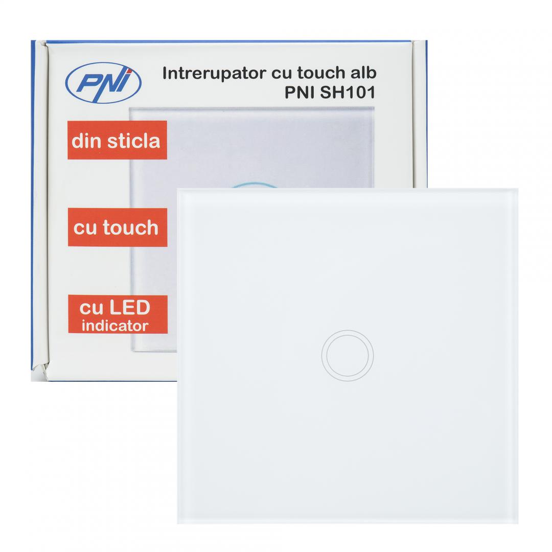 Intrerupator cu touch PNI SH101 alb cu LED indicator cu - imagine 9