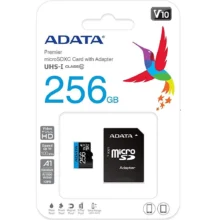 Card de Memorie Microsdxc Adata Premier, 256GB, Adaptor Sd, Class