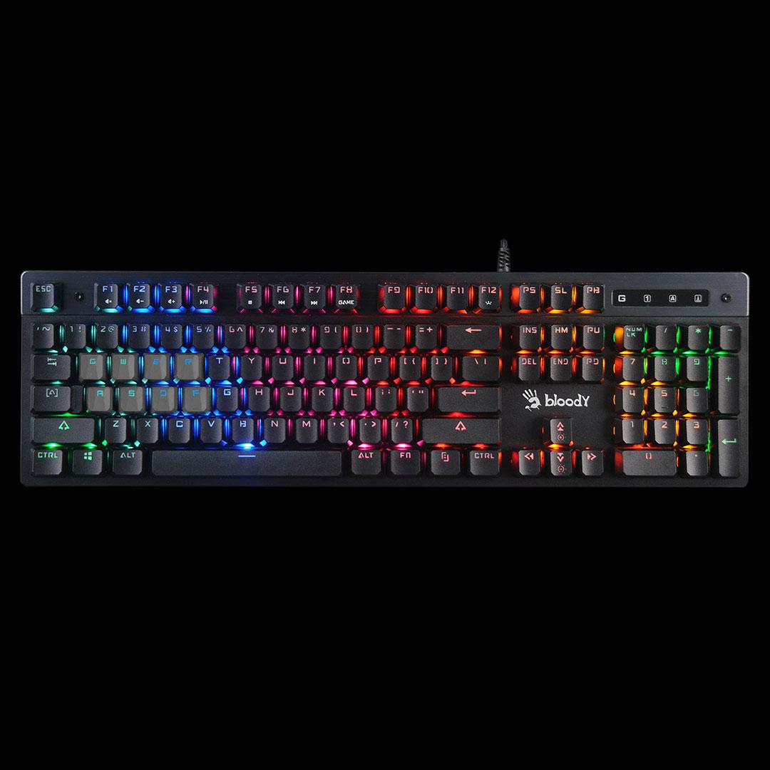 Tastatura A4tech B500N Bloody gaming, cu fir 106 taste gri