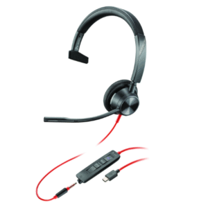 Poly Blackwire 3315 Monaural Microsoft Teams Certified USB-C Headset +3.5mm