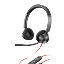 Poly Blackwire 3320 Stereo USB-C Headset +USB-C/A Adapter