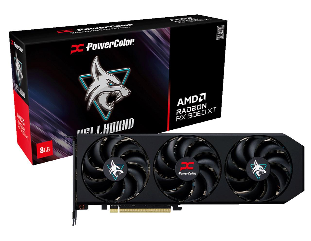 Placa Video Powercolor Hellhound Amd Radeon Rx 9060 Xt 8GB