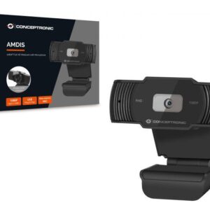 CONCEPTRONIC AMDIS04B 1080P Full HD Webcam with Microphone, 75 x
