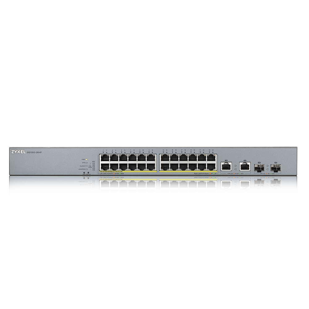 ZYXEL GS1350-26HP 24-PORT GBE POE SWITCH - imagine 3