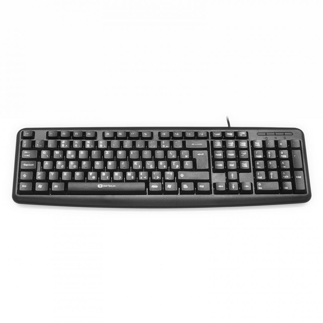 Tastatura Serioux 9400 ROMANIA, cu fir, RO layout, neagra, 104 - imagine 3