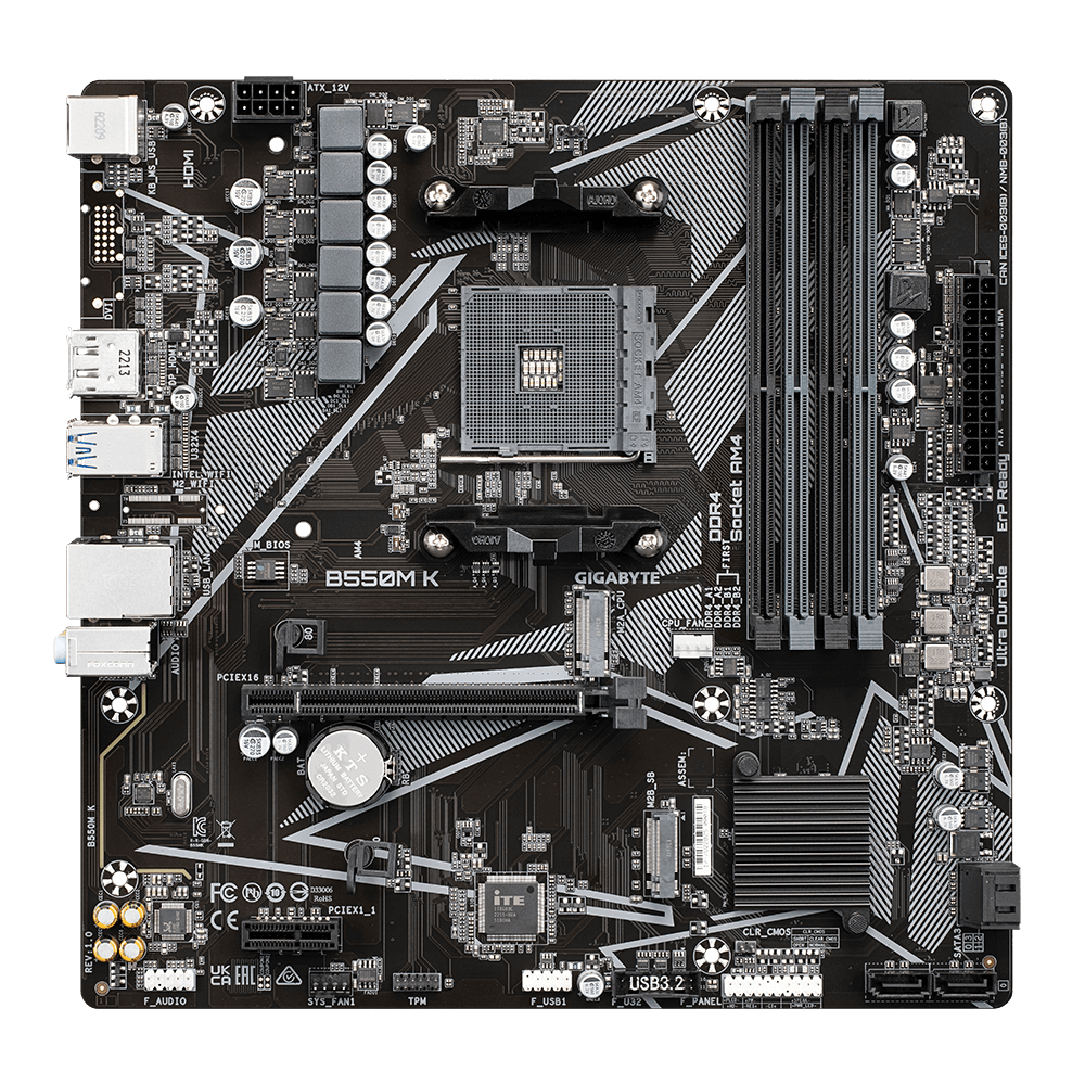 Placa de bază Gigabyte B550M K AM4 - imagine 3