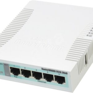 MIKROTIK WIRELESS SOHO GIGABIT AP 5-PORT, RB951G-2HND, 5* 10/100/1000Ethernet ports,