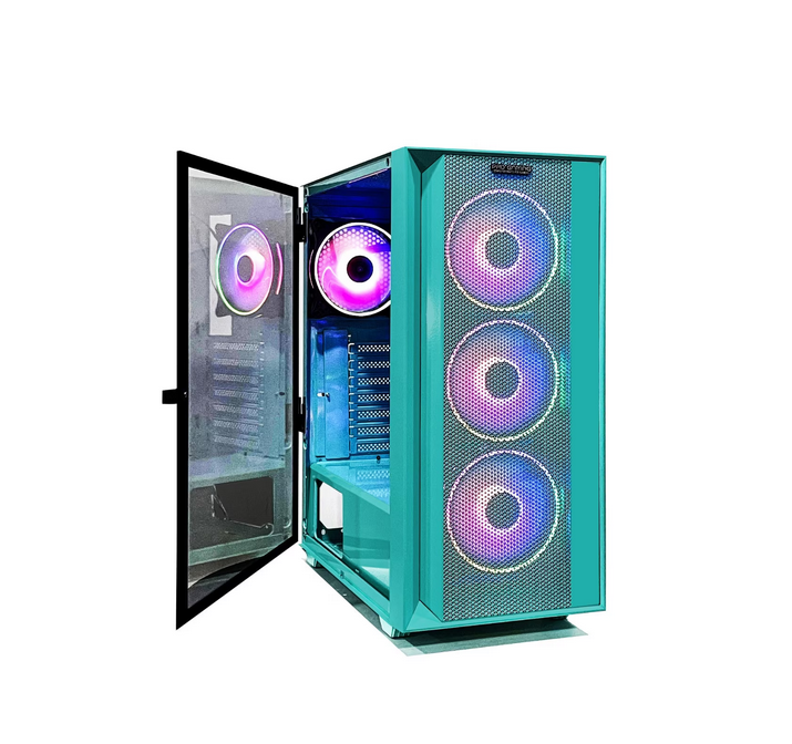 Carcasa PRO GAMING JUNGLE Mid Tower ARGB Cyan - imagine 4