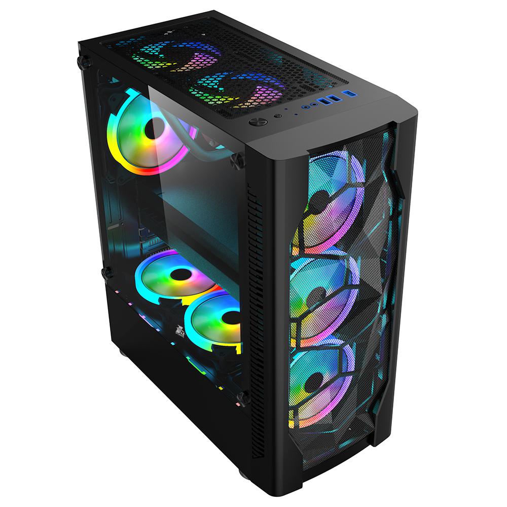 Carcasa 1STPLAYER DK-D4 Mid Tower RGB NEGRU - imagine 3