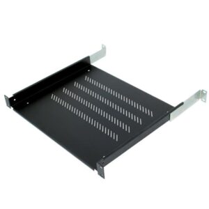Raft fix perforat Triton 19" 1U/650 capacitate incarcare 80kg, negru