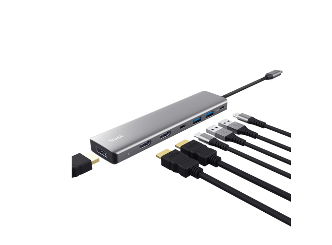 Adaptor Trust Dalyx 7-in-1, 2 porturi interfata USB-A 3.2 gen - imagine 4
