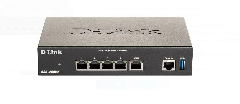 DSR-250v2 D-Link 5 Port Gigabit Vpn Router, Interfata: 1 X