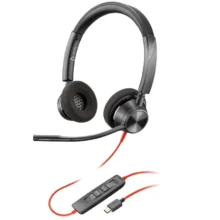 Poly Blackwire 3325 Stereo Microsoft Teams Certified USB-C Headset +3.5mm