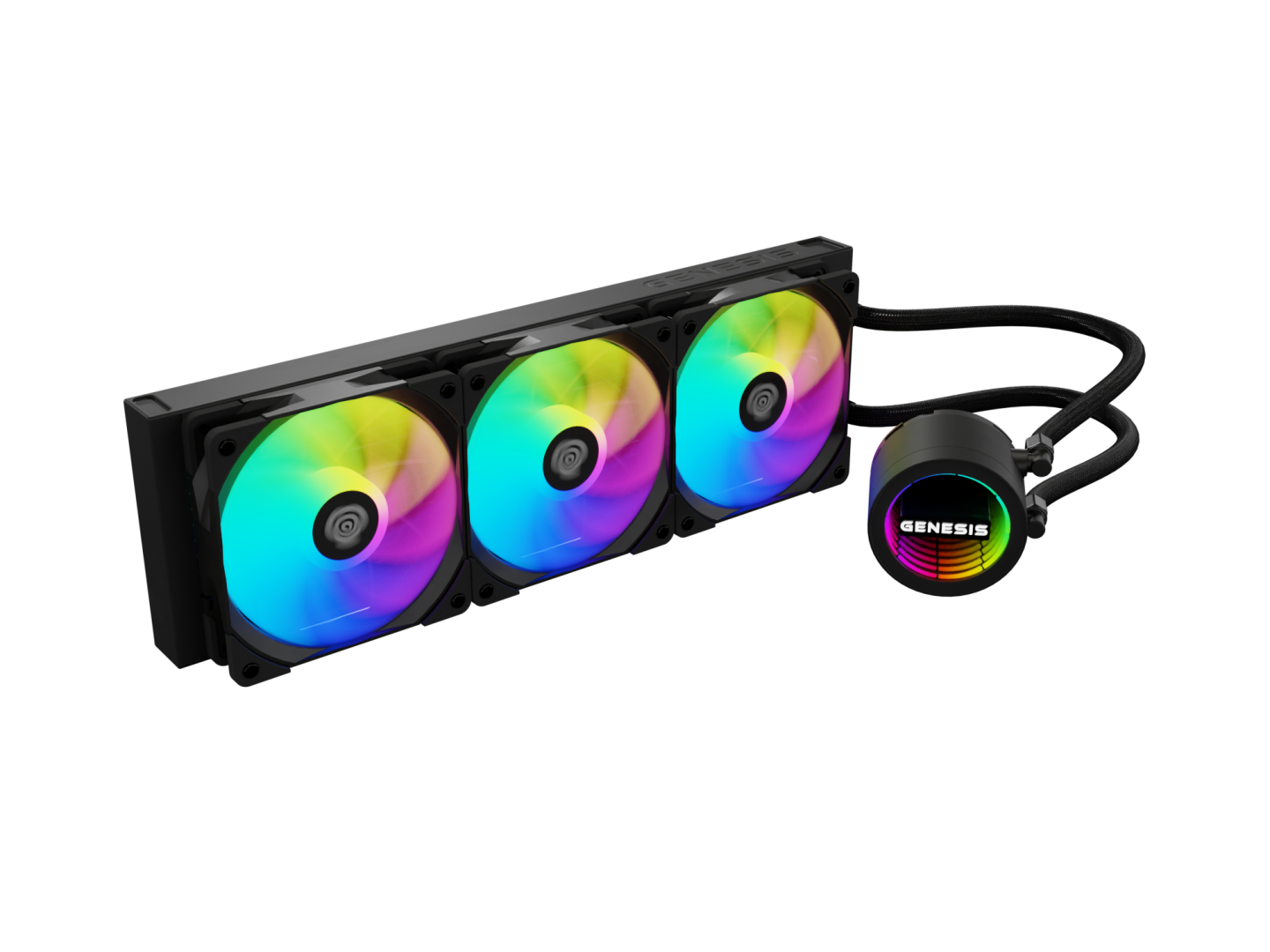 Cooler Procesor GENESIS HYDRIA 360 ARGB NEGRU, dimensiune radiator 397x120x27mm, - imagine 3