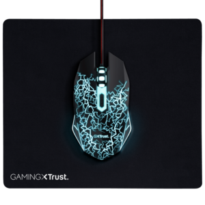 Kit Trust Basics gaming, mouse rezolutie 4000 DPI + mousepad