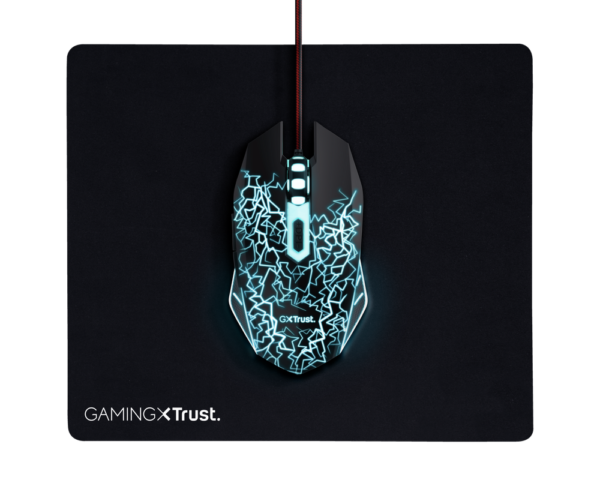 Kit Trust Basics gaming, mouse rezolutie 4000 DPI + mousepad