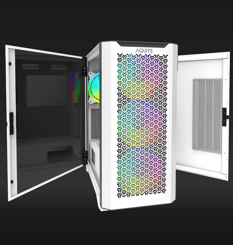 Carcasa AQIRYS AQUILLA Mid Tower ARGB ALB - imagine 6