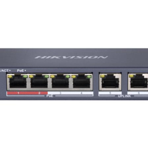 Switch PoE Hikvision DS-3E0106P-E/M(B): 4 x 10/100Mbps PoE port, and