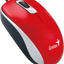 Mouse Genius cu Fir, Optic, DX110, 1200dpi, Rosu, Plug and