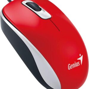 Mouse Genius cu fir, optic, DX110, 1200dpi, rosu, plug and