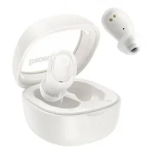 Casti Baseus Bowie WM02 TWS - wireless - bluetooth 5.3 - microfon pe casca - crem
