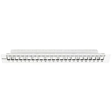 Patchpanel 19 inch 24 porturi SFA SFB goale - 1UH - RAL7035 - scurt