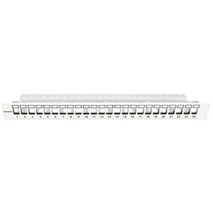 Patchpanel 19" 24 porturi(SFA)(SFB) goale,1UH,RAL7035,scurt