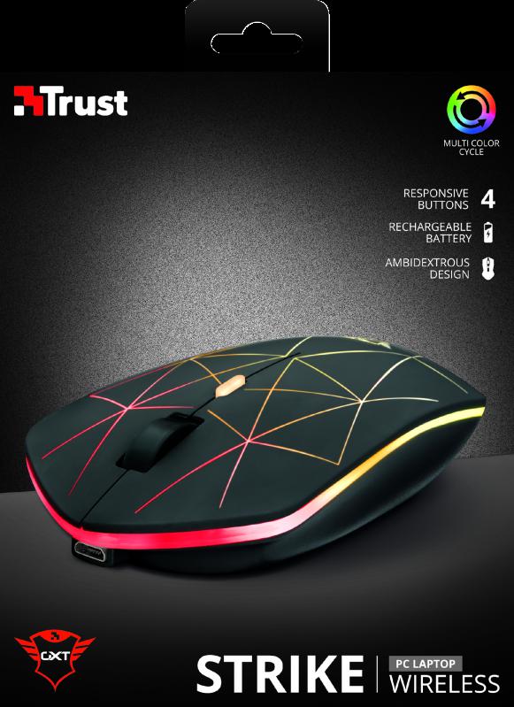 Mouse Trust GXT 117 Strike, Wireless Gam, negru - imagine 7