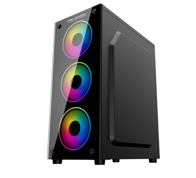 Carcasa PRO GAMING ELEMENT Mid Tower ARGB Negru - imagine 3