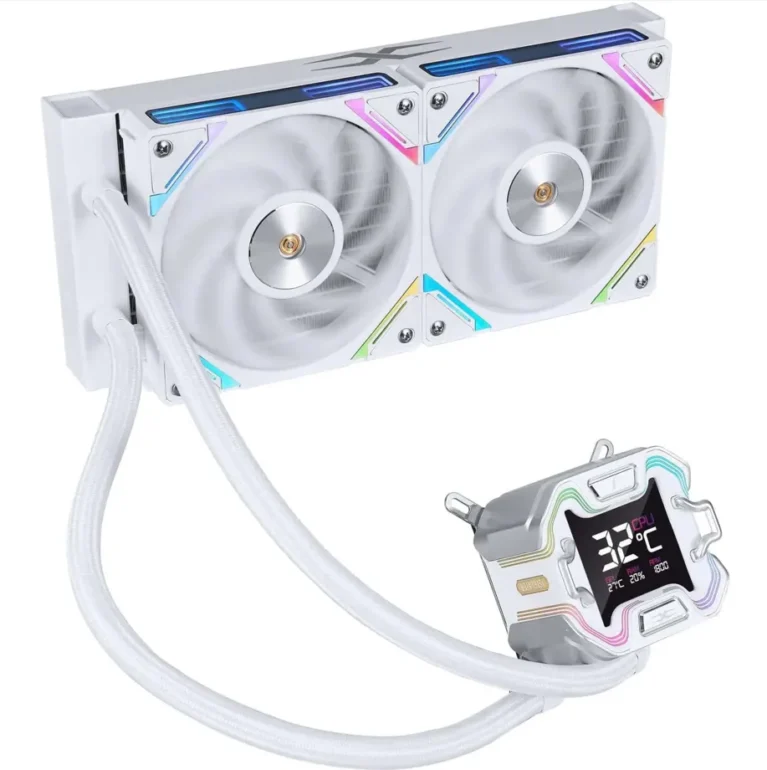 Cooler Procesor 1stPlayer X - Starship 240E - wh - compatibil AMD/Intel - alb - display de 2 - 4 inches