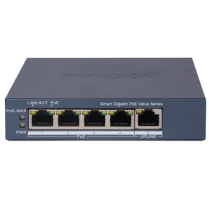 Switch PoE Hikvision DS-3E1505P-EI/M, 4 × Gigabit PoE port,1 ×