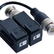 Video balun DS - 1H18 - A - Video balun pasiv Hikvision - DS - 1H18 - A ; set 2 bucati o bucata cu cablu si o bucata