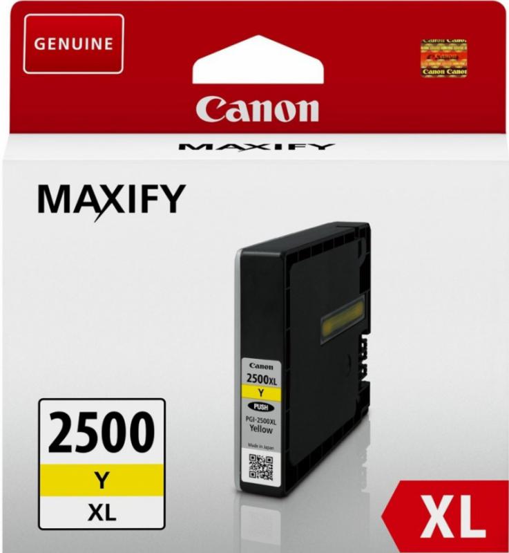 Cartus Cerneala CANON PGI2500XLY, Yellow, Dual Resistant High Density, Capacitate