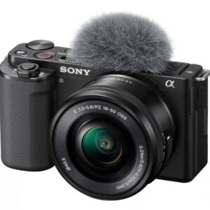 Kit SONY Alpha ZV-E10 Mirrorless dedicat pentru Vlogging 24MP, ISO