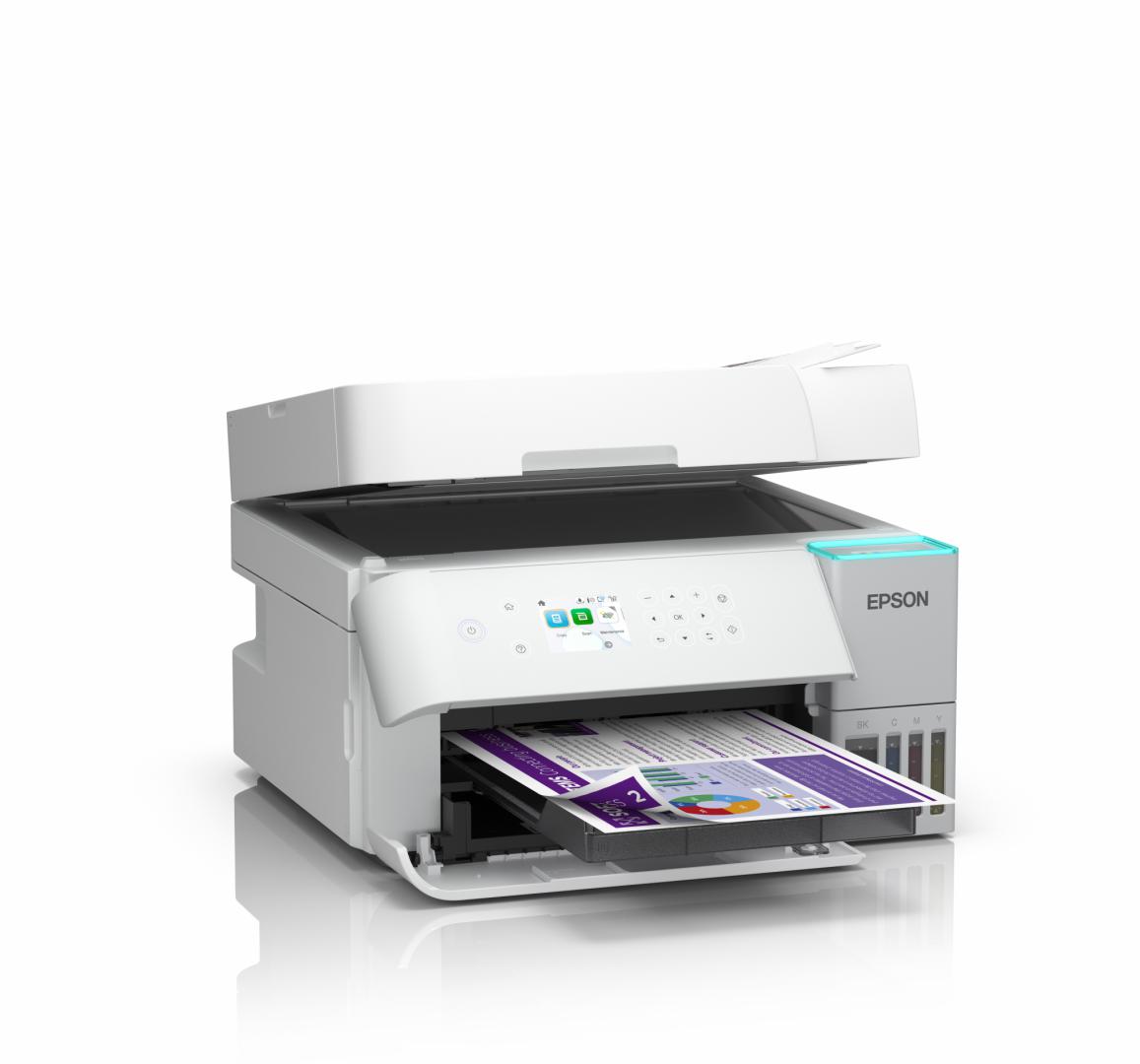 Multifunctional inkjet color Epson EcoTank CISS L6376, culoare alb, dimensiune - imagine 5