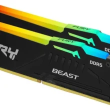 Memorie RAM Kingston DDR5 64GB 6000Mhz CL30 Dual Channel Kit 1.4V FuryBeast Black RGB EXPO