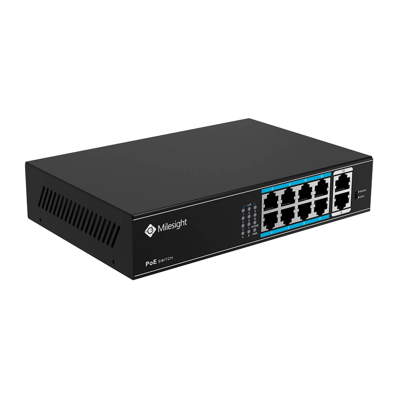 POE Switch Milesight 8 Porturi POE MS-S0208-EL, Porturi: 8 X
